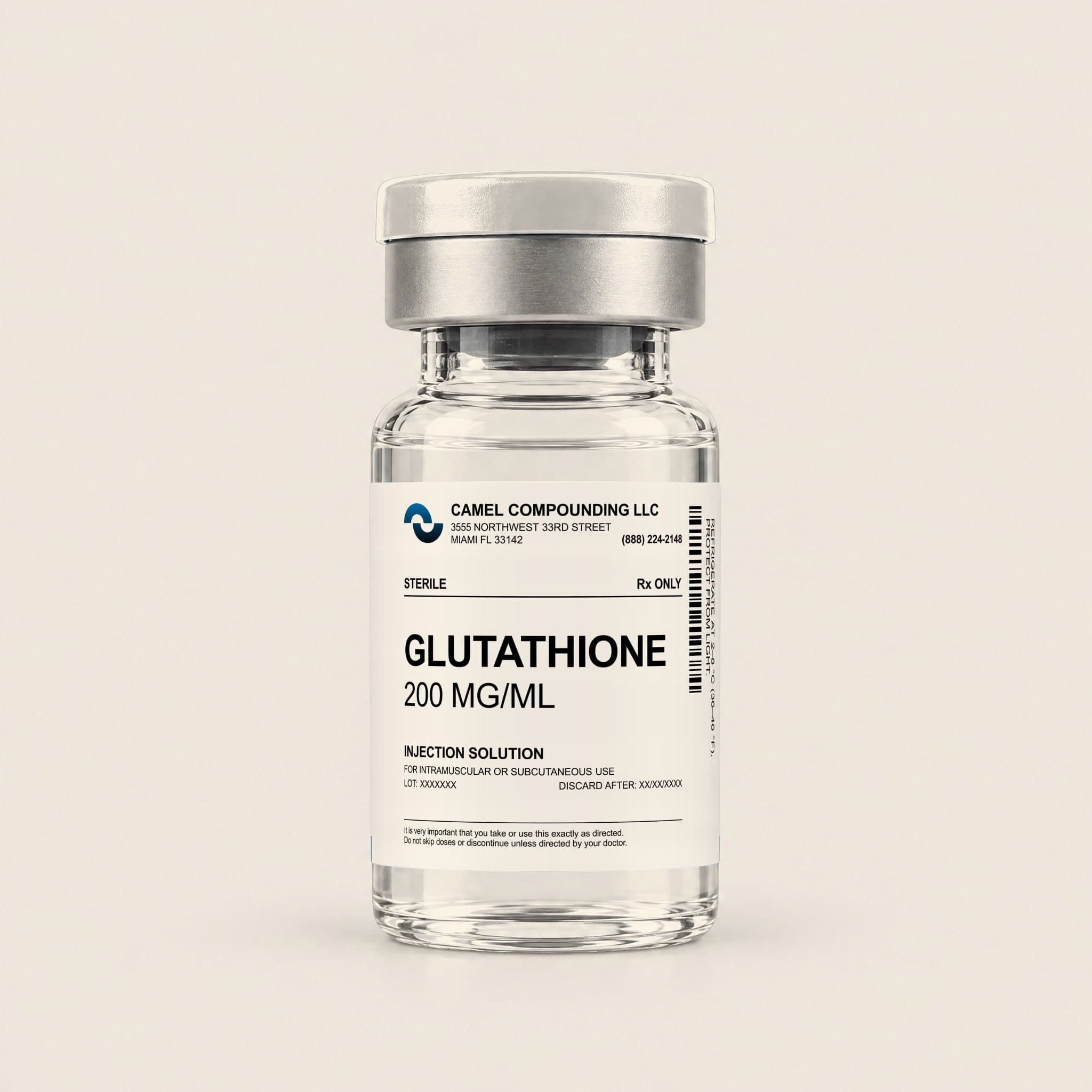 Glutathione 200 mg/mL vial